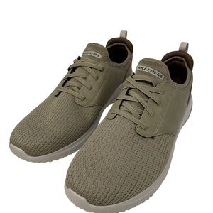 Skechers Men’s Size 13 DELSON No Tie slip on Taupe comfort Sneakers New
